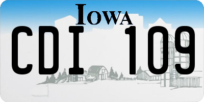 IA license plate CDI109