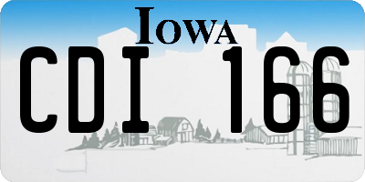 IA license plate CDI166