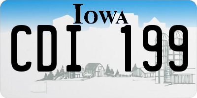 IA license plate CDI199