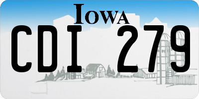 IA license plate CDI279