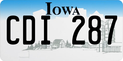 IA license plate CDI287