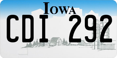IA license plate CDI292