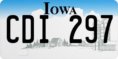 IA license plate CDI297