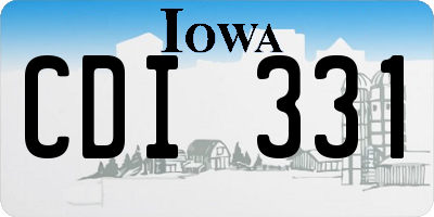IA license plate CDI331