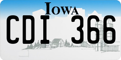 IA license plate CDI366