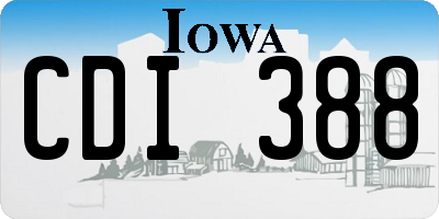 IA license plate CDI388