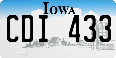IA license plate CDI433