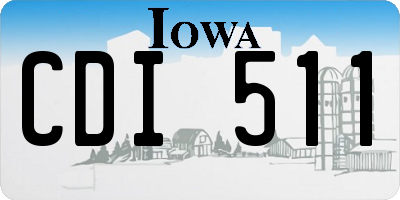 IA license plate CDI511