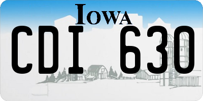 IA license plate CDI630