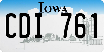 IA license plate CDI761
