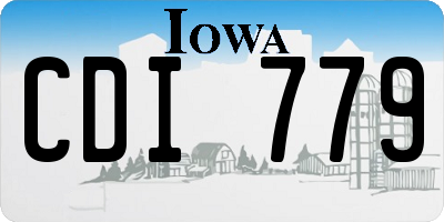 IA license plate CDI779