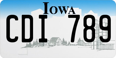 IA license plate CDI789