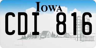 IA license plate CDI816