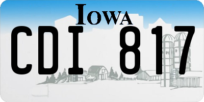 IA license plate CDI817