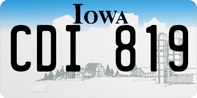 IA license plate CDI819
