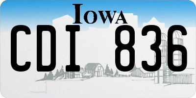 IA license plate CDI836