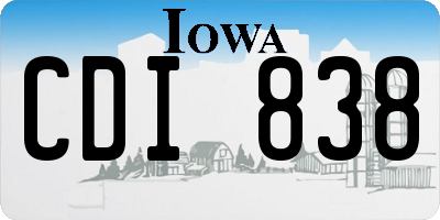 IA license plate CDI838