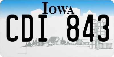 IA license plate CDI843