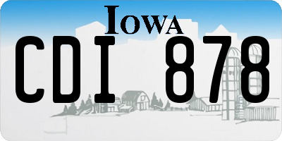 IA license plate CDI878