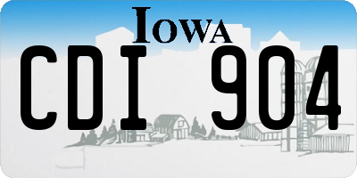 IA license plate CDI904
