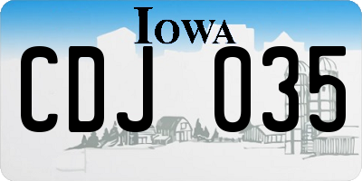 IA license plate CDJ035