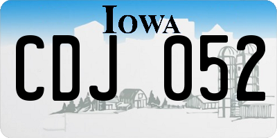 IA license plate CDJ052