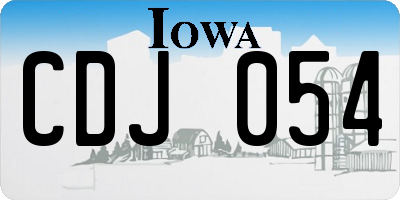 IA license plate CDJ054