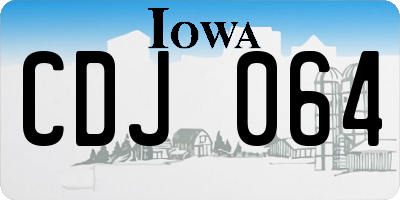 IA license plate CDJ064