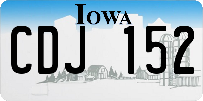 IA license plate CDJ152