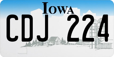IA license plate CDJ224