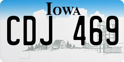IA license plate CDJ469