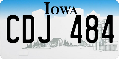 IA license plate CDJ484