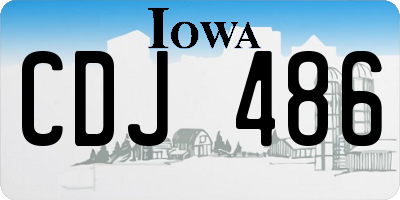 IA license plate CDJ486