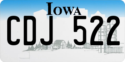 IA license plate CDJ522