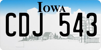IA license plate CDJ543