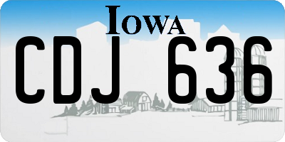 IA license plate CDJ636