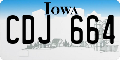 IA license plate CDJ664