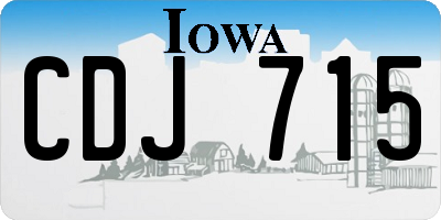 IA license plate CDJ715