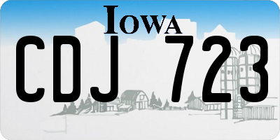 IA license plate CDJ723