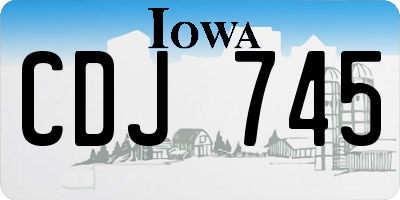 IA license plate CDJ745