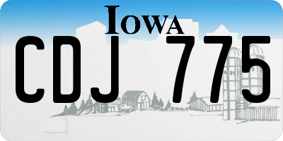 IA license plate CDJ775