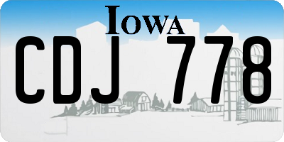 IA license plate CDJ778