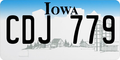 IA license plate CDJ779