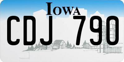 IA license plate CDJ790