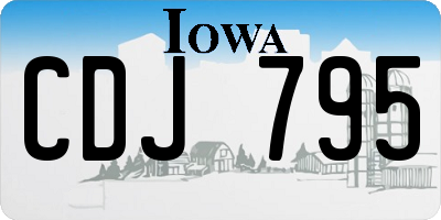 IA license plate CDJ795