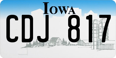 IA license plate CDJ817