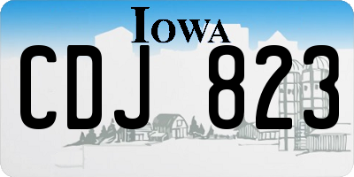 IA license plate CDJ823