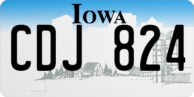 IA license plate CDJ824