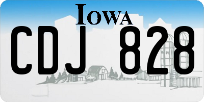 IA license plate CDJ828
