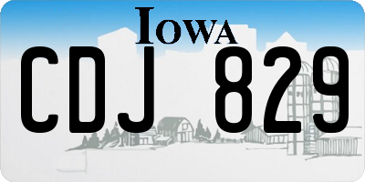 IA license plate CDJ829